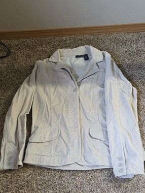 Vintage Bailey' Point Light Beige Women's Button-Front Jacket